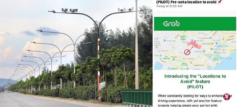 Grab测试新应用功能，让司机可选择“避开”某些地区载客。（取自网络）左图：这就包括丹那美拉海岸路。（档案照）