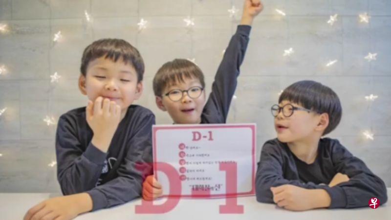 宋一国担心三胞胎儿子（图）因大块头，在学校引起不必要的关注。（互联网）