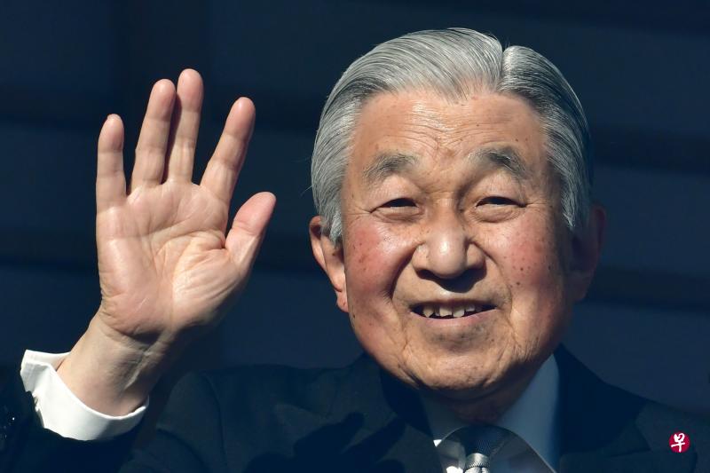日本明仁天皇将在今年退位。（法新社）