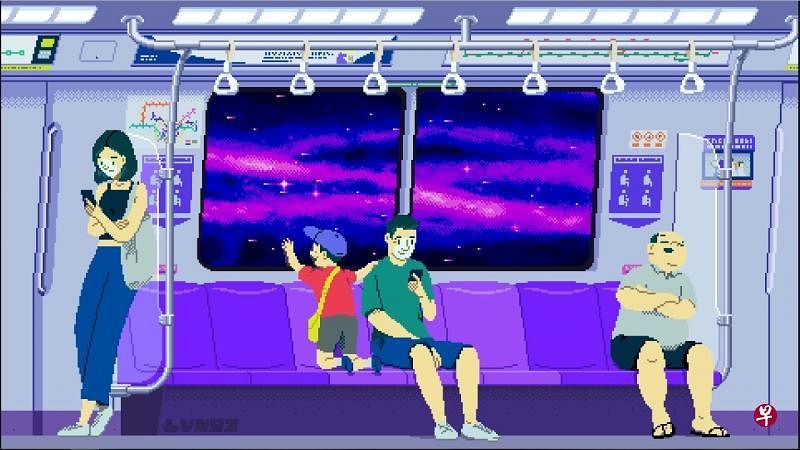 王连杰的作品“Next Stop”。（受访者提供）