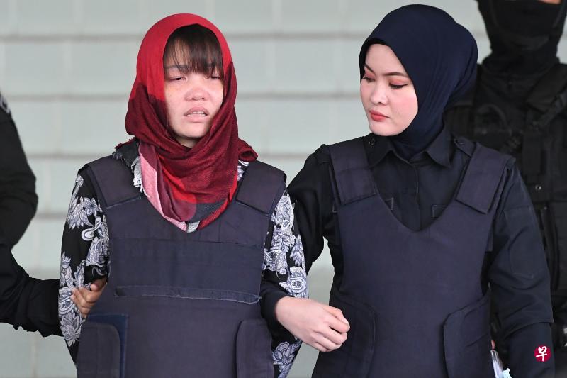 涉及金正男命案的越南籍女被告段氏香（左）。（法新社）