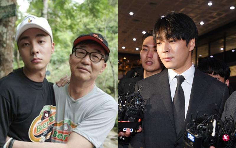 Roy Kim（左图左）与教授父亲合影。崔钟训（右图）承认为酒驾向警方行贿。（互联网）