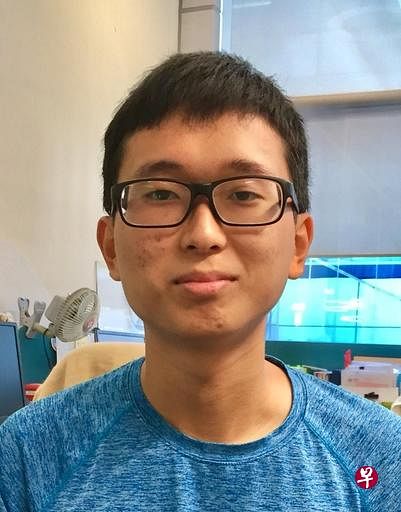 姚进顺，21岁立化中学毕业。（受访者提供）