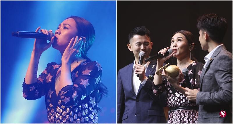 蔡健雅获颁“年度最佳女歌手”，感谢粉丝在她出道超过20年后仍想听她唱歌。