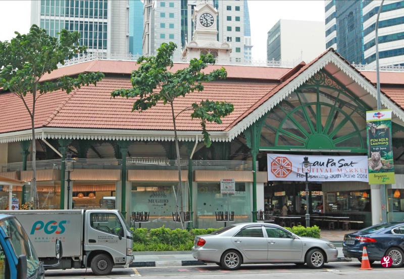 老巴刹（Lau Pa Sat）是新加坡民众“巴刹”及“小贩中心”的鼻祖。（档案照片）