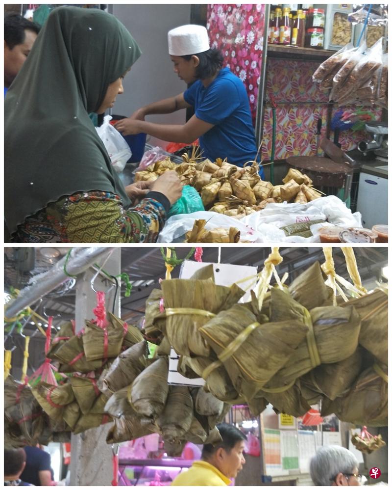 马来粽／饭团为东南亚地区马来人主食之一，同时，华人端午节的粽子也包含了中华文化元素。