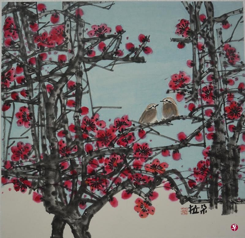 朵拉的梅花作品。（作者提供）