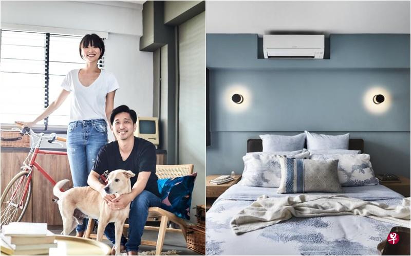 本地创作女歌手铃凯和导演丈夫洪温汉位于马林百列的新家，吹起蔚蓝北欧风。