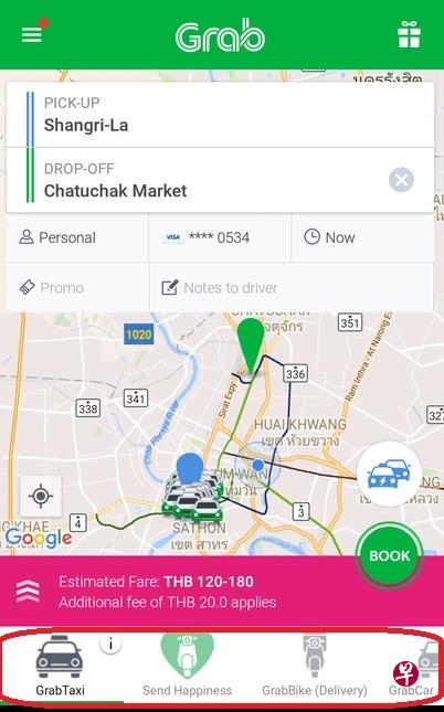 Grab可在东南亚多个城市使用。（取自Grab官网）