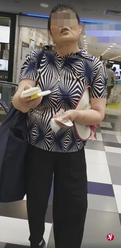 网友为了揭发妇女行径，跟踪妇女并拍视频存证，借此提醒公众不要被骗。（取自纪爱娟面簿）