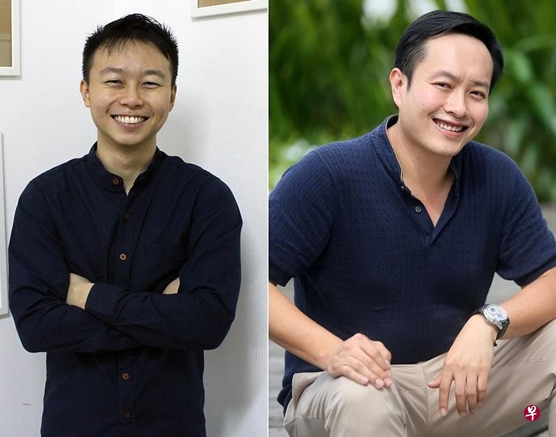四海达药业总经理陈育川（左）与老板联谊会青年团创办人洪启强。（受访者提供）