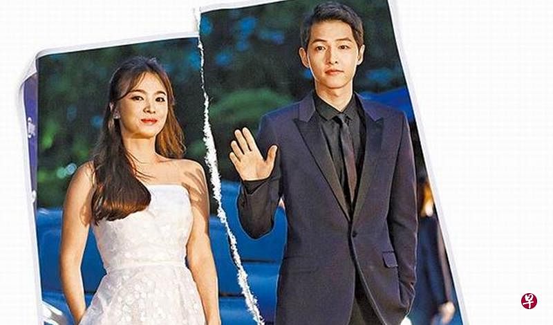 宋仲基（右）和宋慧乔昨正式离婚，2人无财产分配问题。（互联网）
