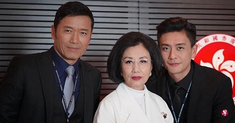 汪明荃在苗侨伟和黄宗泽主演的《飞虎之雷霆极战》客串演香港特首。（互联网）