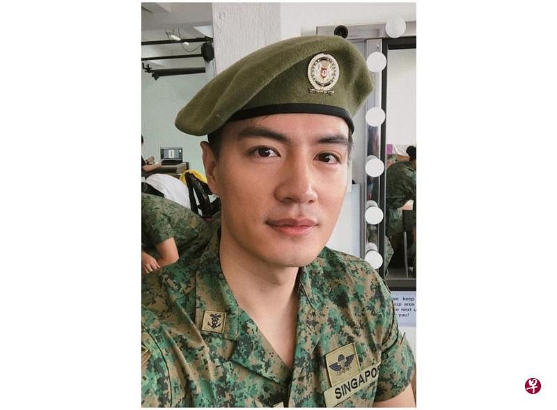 张振寰离开本地电视圈超过半年，目前在本地拍军人题材电视剧，如愿演军人。（受访者提供）