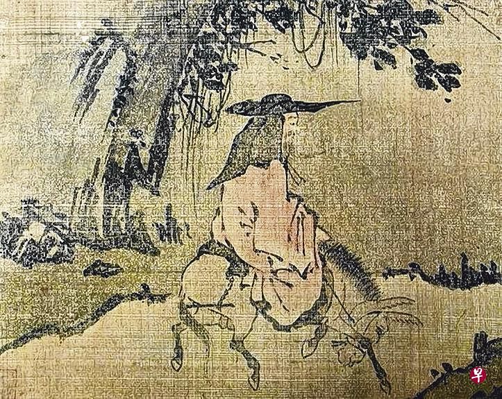 咸允德，骑驴图，16世纪后半期，现收藏于韩国国立中央博物馆。此画主要受明代初、中期山水人物画的影响。（作者提供）