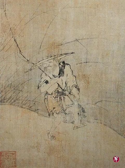 李崇孝，归渔图，16世纪后半期，现收藏于韩国国立中央博物馆。（作者提供）
