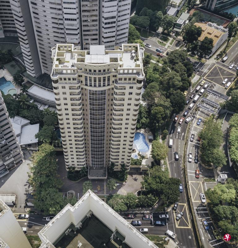伊丽莎白山连路的服务公寓大楼业主为华侨银行，目前租给辉盛国际经营新加坡辉盛庭服务公寓。 （高纬环球提供）
