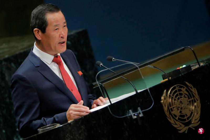 朝鲜常驻联合国代表金星9月30日出席第74届联合国大会一般性辩论，并发表主旨演讲。（路透社） 
