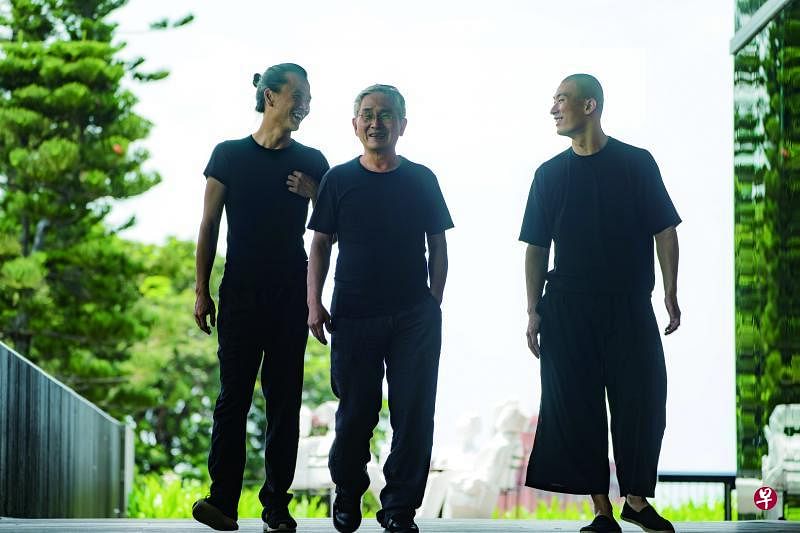 郑宗龙（左起）、林怀民、陶冶首度合作编创。（刘振祥摄）