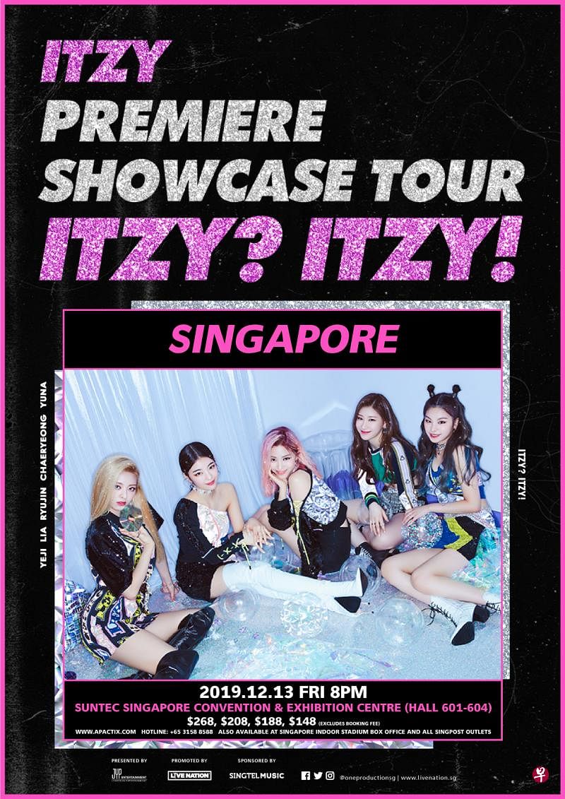 女团ITZY首次来新  10月25日预售门票 （JYP娱乐和Live Nation Singapore 提供）。