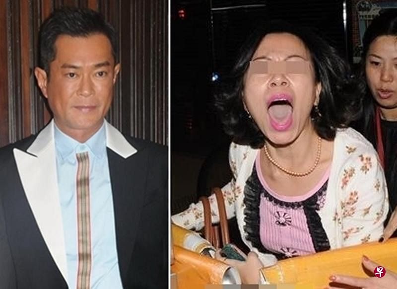 中年女子（右）大叫，自称是古天乐老婆。（互联网）