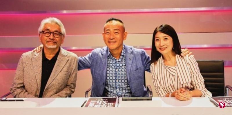 黄嘉千（右起）和港星林保怡及资深媒体人文树森一起担任《才华横溢出新秀》评审。（新传媒图）