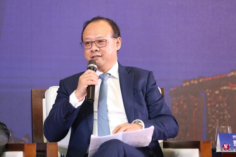 华为集团高级副总裁、企业沟通部总裁、董事会成员彭博：新加坡有国际化人才的显著优势，如何把其国际化人才培养的经验带到粤港澳大湾区值得期待。（中新广州知识城提供）