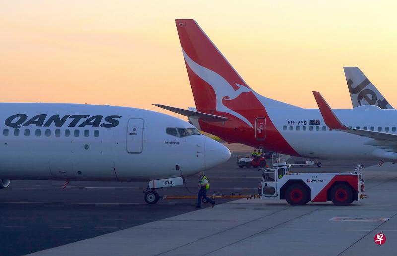 澳大利亚国家航空公司昆达士（Qantas）一架由悉尼飞珀斯的客机星期天起飞后不久，因“液压系统问题”被迫折返。（路透社） 