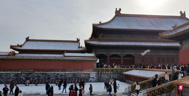 2019年初雪后的北京故宫。（作者提供）