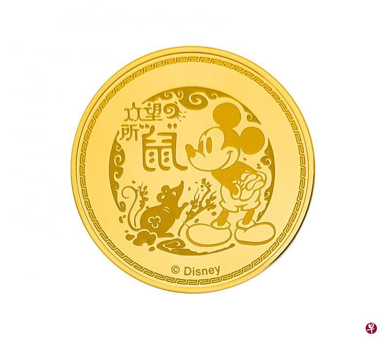 新加坡造币厂今年首次与迪斯尼合作推出一系列的米老鼠与米妮老鼠纪念章，迎接鼠年的到来。（新加坡造币厂提供） 