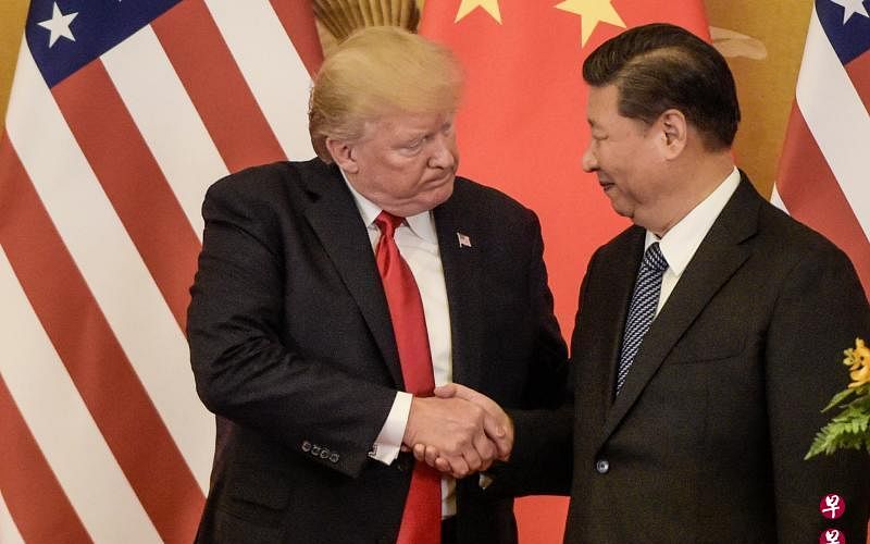 中美宣布达致第一阶段贸易协议一周后，美国总统特朗普与中国国家主席习近平通话，为正式签署协议做安排。（法新社档案照）