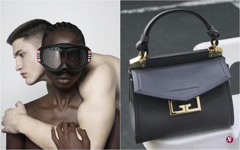 左：Burberry刚上新的“滑雪镜”。右：纪梵希（Givenchy）的“Mini-Mystic”手袋也在上新系列中。（品牌提供）