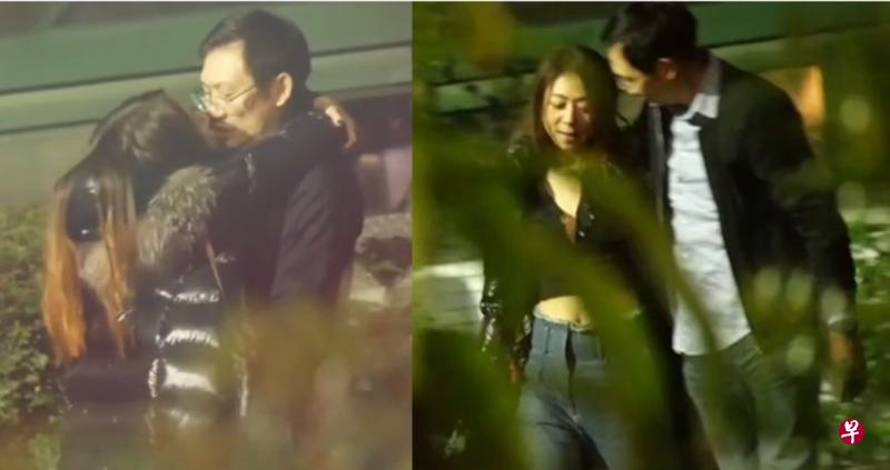 陈绮贞与中年眼镜男被拍到在街头热吻（左图）。（互联网）