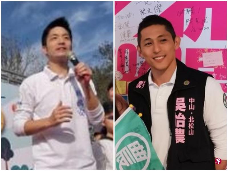 国民党“储君”蒋万安（左）。民进党“特战男神”吴怡农（右）。（温伟中摄）