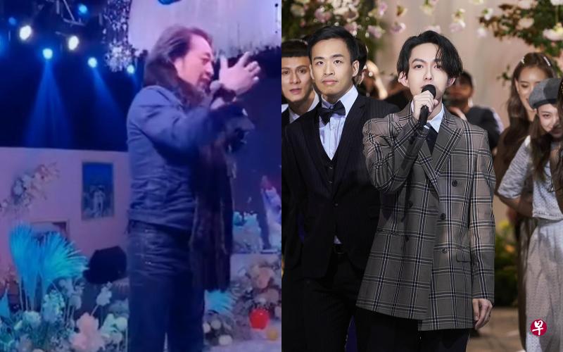 马景涛（左图）、林宥嘉以歌声为新人献祝福。（互联网）