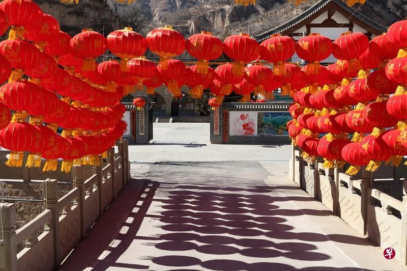 梁家河村新春即景。（王远昌摄）
