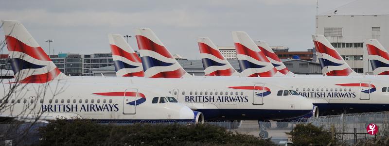 英国航空公司取消所有飞往中国的航班。（法新社） 