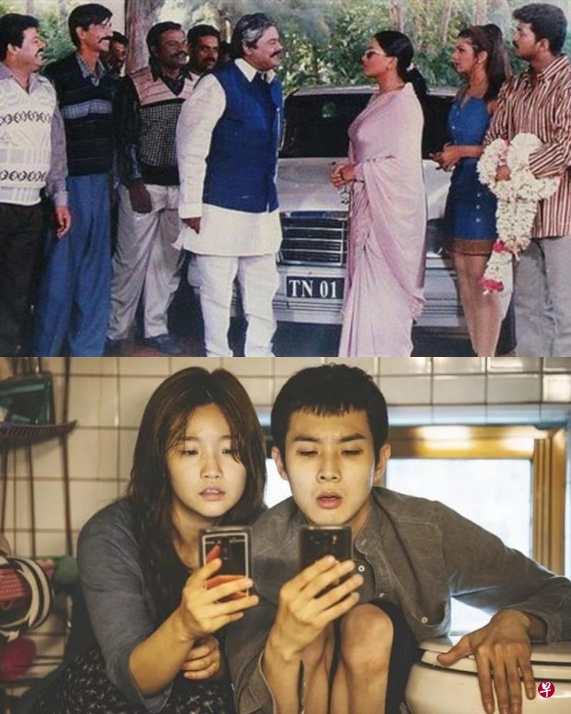 《寄生上流》被指有不少桥段与1999年的印度电影“Minsara Kanna”（上图）雷同。（互联网）