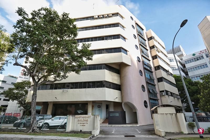 男子曾在大成地铁站一带麦打葛路（MacTaggart Road）的一栋大厦内“上课”。（徐颖荃摄）