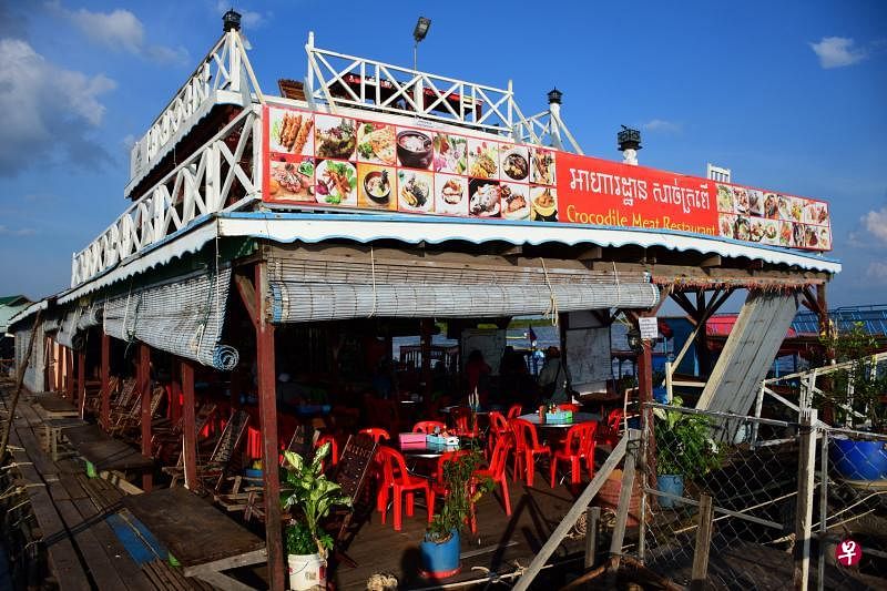 漂浮屋上的餐厅。