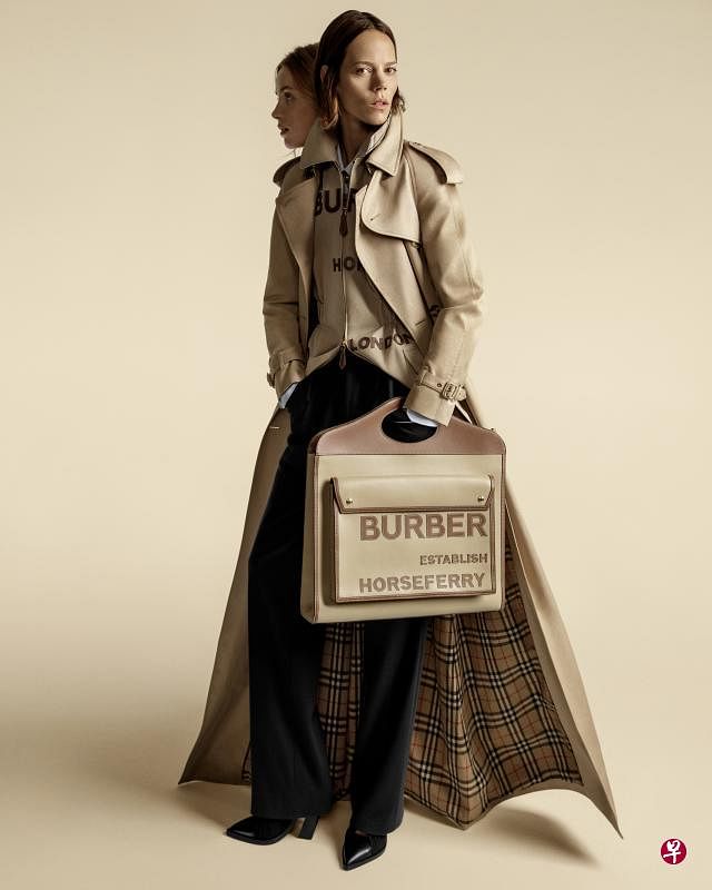Burberry的大包包相当阔气。（品牌提供照片）