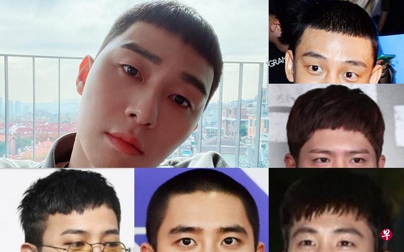 除了朴叙俊（左上），不少韩国男星也挑战过“阿呆头”。（剧照和互联网） 