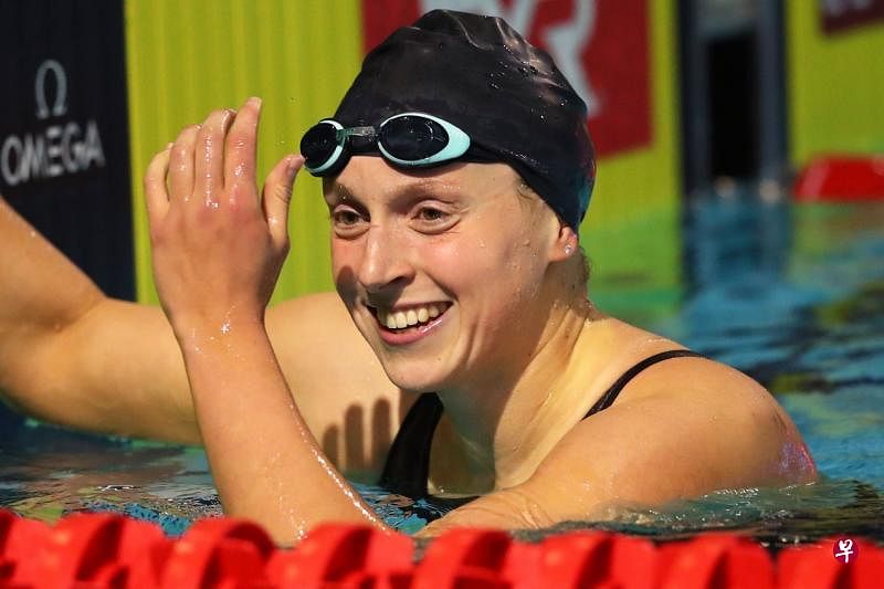 五枚奥运金牌得主凯蒂今年3月6日在美国爱荷华州举行的TYR Pro Swim Series中赢得女子200米冠军。本周她首次在加州的家中进行测试，“感觉非常舒服”。（（法新社档案照片）