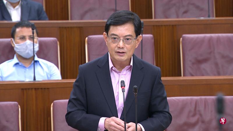 副总理兼财政部长王瑞杰星期二（5月26日）下午在国会发表坚毅向前（Fortitude）预算案声明。（gov.sg视频截图）