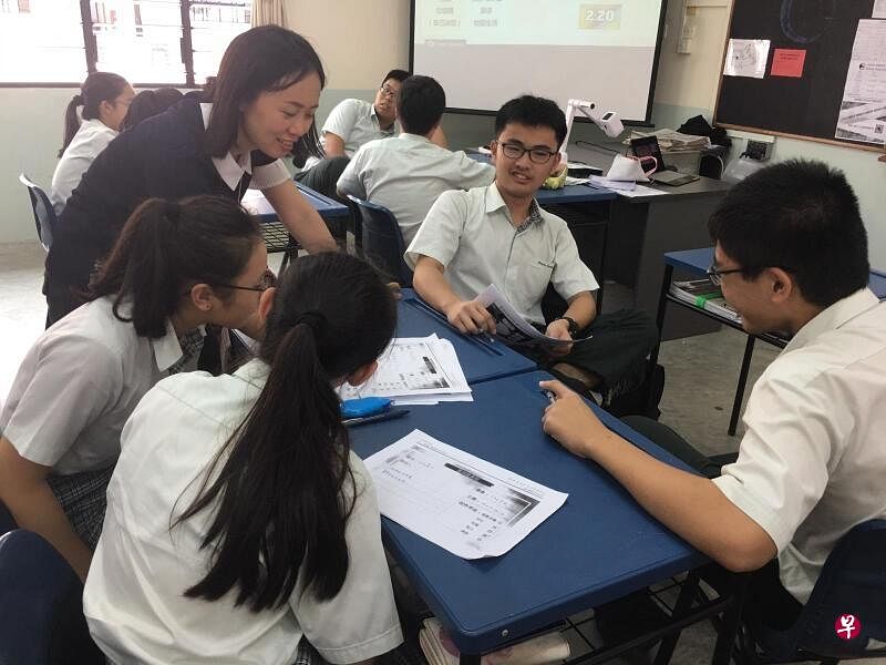 配合应用学习项目，永青中学中三学生在上完“歌词教学”课程后，创作一首完整的歌词。（受访者提供）