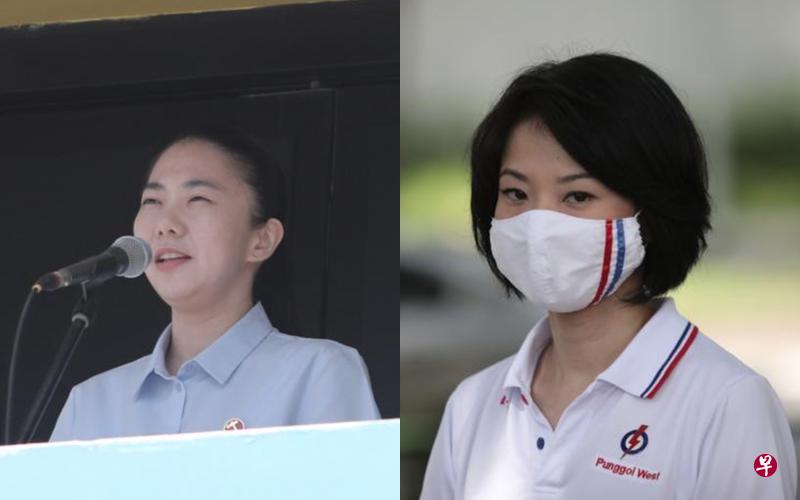 工人党新人陈贞贞（左）将在榜鹅西单选区挑战行动党的孙雪玲（右）。（陈斌勤摄）