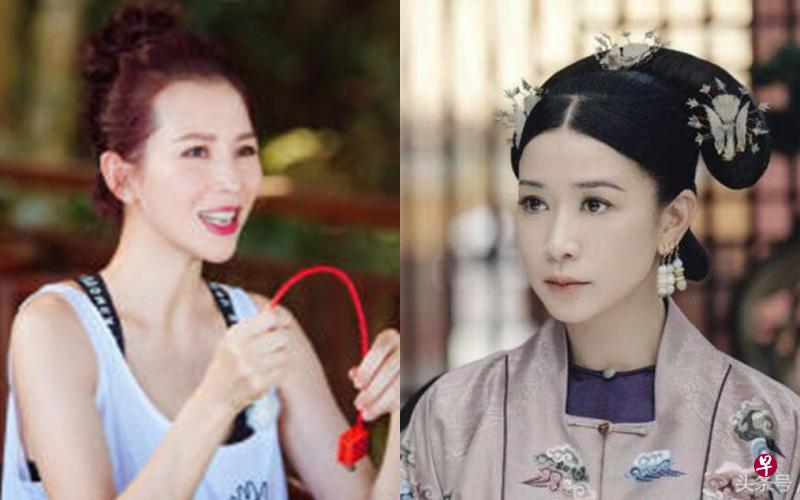 左图：蔡少芬将重心放在综艺，出演《妻子的浪漫旅行》。右图：佘诗曼凭《延禧攻略》娴妃一角大红。（互联网）