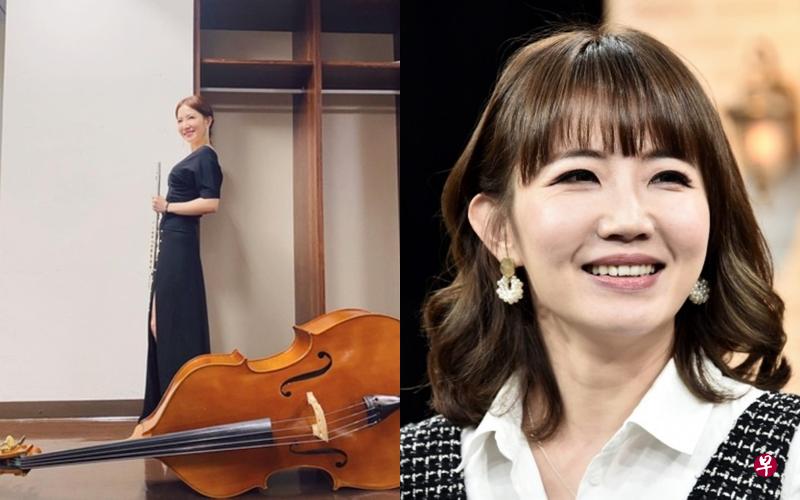 谢忻到国家音乐厅演奏长笛，分享后台照。（互联网）