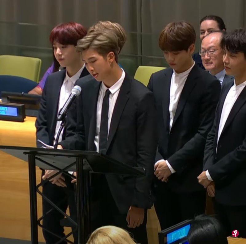 BTS通过全球直播演说散发正能量。（互联网）