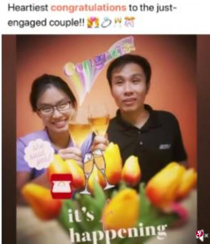陈伟联的友人分享喜讯。（面簿图）